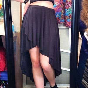 ASYMMETRICAL SKIRT BLACK